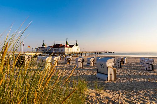 Historische pier in Ahlbeck op Usedom