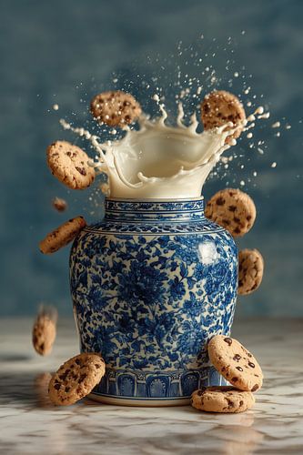 Delft Blue Jar and Cookies and Cream 1