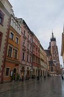 Straatje in Krakau, Polen