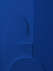 Abstract Minimalism - Organic shapes in Azure blue by STUDIO ARTSY