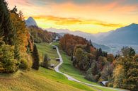 Wamberg bei Garmisch-Partenkirchen im Herbst von Michael Valjak Miniaturansicht
