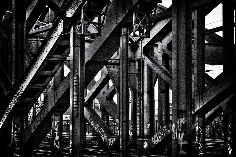 Stahlträger Eisenbahn-Brücke von Jan Brons