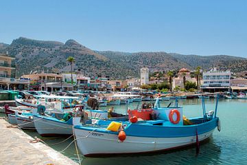 Pittoreske Griekse haven op het eiland Kreta van Chantalla Photography
