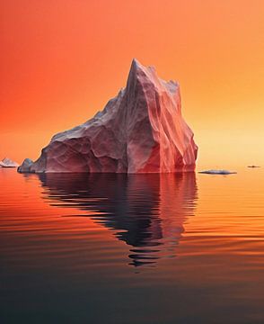 IJsberg bij zonsopgang van fernlichtsicht