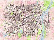Kaart van Strasbourg in de stijl 'Soothing Spring' van Maporia thumbnail