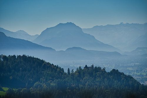 Vue sur les Alpes depuis le Pfänder
