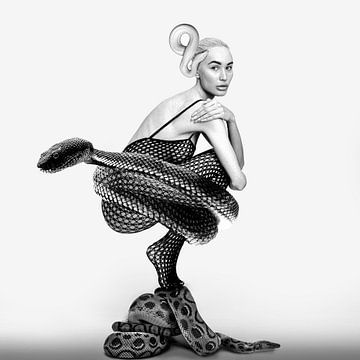 Frau mit Schlangen von OEVER.ART