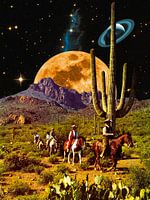 Cowboys in Space - Retro-Futuristic Cowboy Art Print