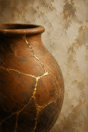 Indonesischer Kintsugi-Tontopf I Indonesien I Minimalistisch
