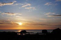 Zonsondergang aan zee Camaret sur Mer Bretagne