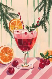 Cocktail rouge de Noël sur Melloi Art Prints