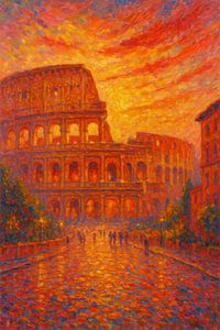 Rome - Le Colisée au coucher du soleil