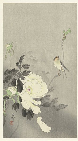 Swallow with Peony, Ohara Koson by Creative Masters Old Masters