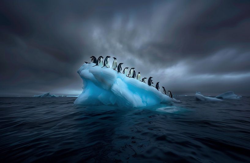 Gevederde ijs metgezellen van fernlichtsicht