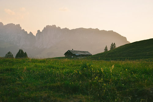 Sonnenuntergang in den Schweizer Alpen