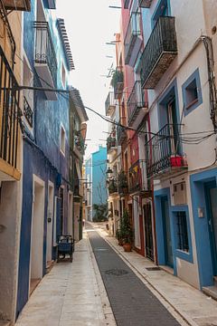 Straatje in Villajoyosa, Spanje