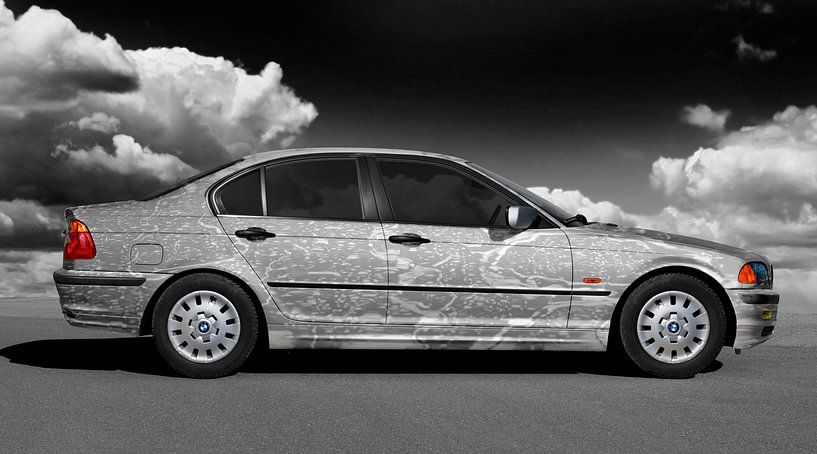 BMW 3er Typ E46 Art Car in grey colours von aRi F. Huber