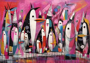 Bunte Pinguine malen | Pinguinparade extravaganza