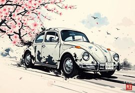 Volkswagen Käfer - Fluss von Tinte und Wind