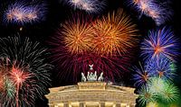 Brandenburger Tor mit Feuerwerk von Frank Herrmann Miniaturansicht
