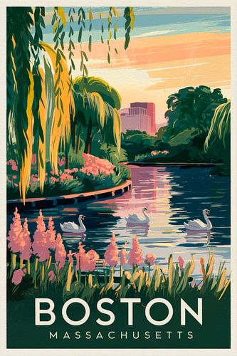 Boston, Massachusetts Vintage Reisposter