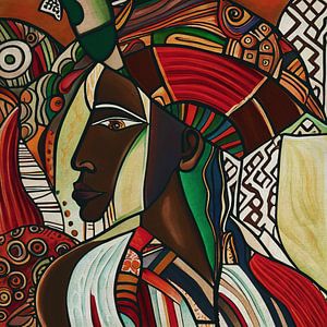 Porträt eines afrikanischen Königs