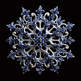 Delft Blue Snowflake van Christian Ovís