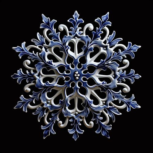 Delftblaue Schneeflocke