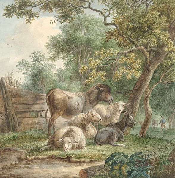 Bovins dans un verger, Pieter Gerardus van Os par Des maîtres magistraux