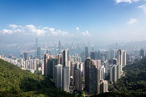 Skyline Hong Kong seen from the Victoria Peak von Gijs de Kruijf