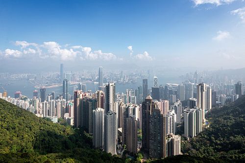 Skyline Hong Kong vanaf de Victoria Peak