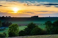 Beautiful autumn evening with sunset over the Jeker valley and vineyards in Maastricht by Kim Willems thumbnail