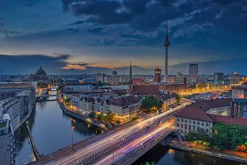 Berlin view towards Alexanderplatz by Dennis Donders