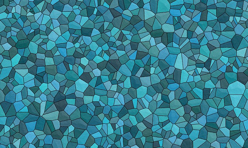 Steenpatroon blauw van Marion Tenbergen