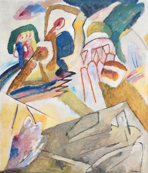 Improvisation 18 (mit Grabstein), Wassily Kandinsky von Meisterhafte Meister
