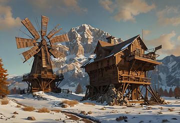 Twin Peaks zaagmolen, steampunk van Nick Wendt