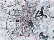 Kaart van Magdeburg in de stijl 'White Winter' van Maporia thumbnail