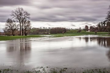 High water in the valley of the river Geul. by Rob Boon