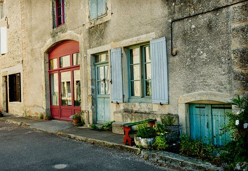 Weathered French façade
