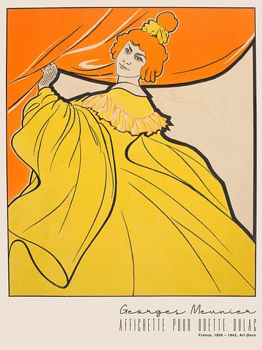 Georges Meunier - Affichette Pour Odette Dulac