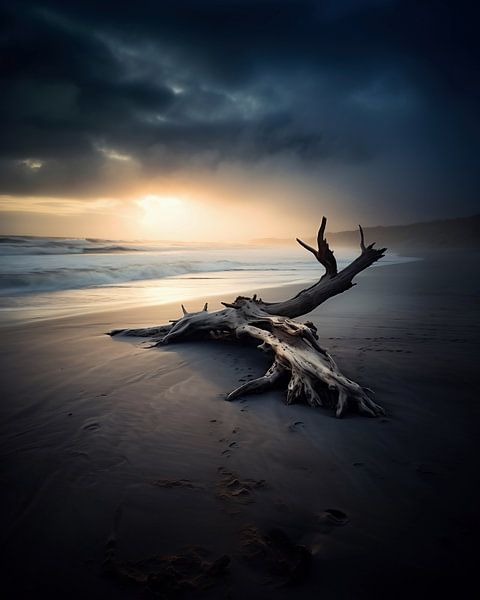 Holz am Meer von fernlichtsicht