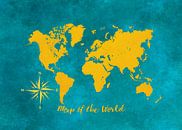 Carte du monde 2 #map #worldmap par JBJart Justyna Jaszke Aperçu