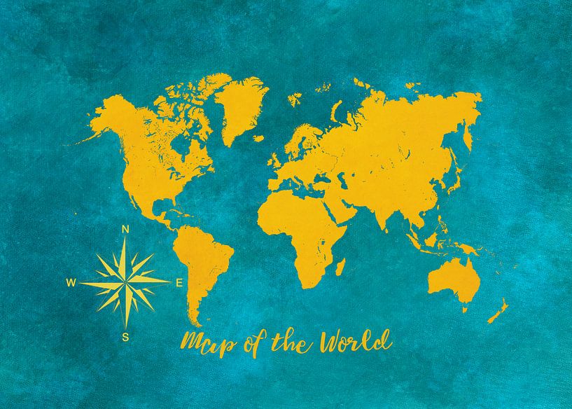Wereldkaart 2 #kaart #wereldkaart van JBJart Justyna Jaszke