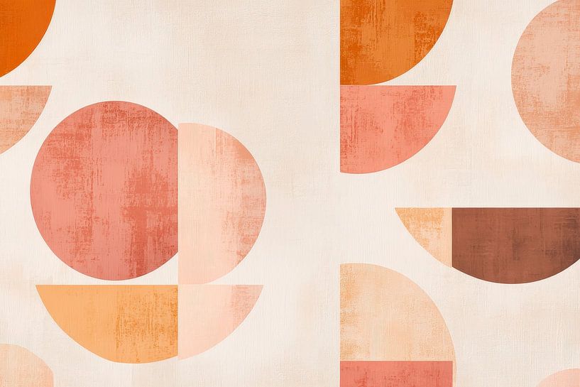 Geometrisches Muster in Erdtönen von Poster Art Shop