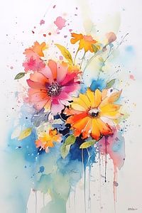 Abstraktes Bild einer Blume/Blumen.