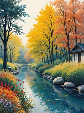 Herbst am Fluss von HorizonArtistry