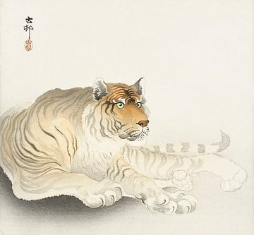 Tiger (1900 - 1930) by Ohara Koson van Studio POPPY