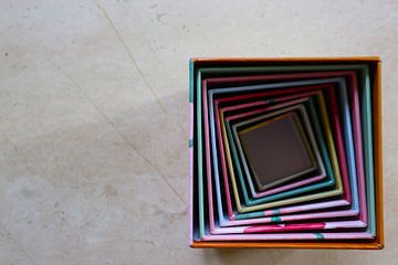 Square spiral colourful bottom right
