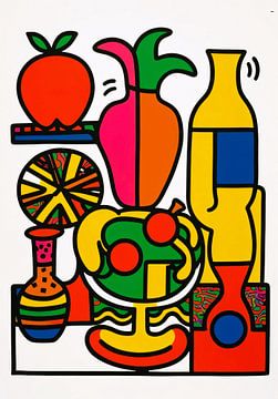 Kleurrijk pop-art stilleven van Imperial Art House