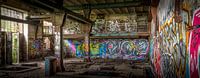 Graffiti in een oude kolenmijn van Jarno Boks thumbnail